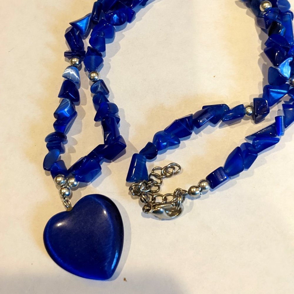 Lapis Lazlui Necklace with Heart